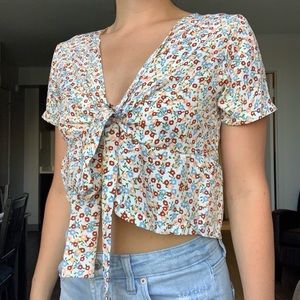 Floral Tie Top